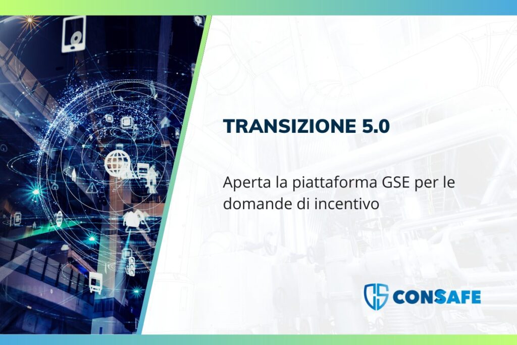 Transizione 5.0: Aperta la piattaforma GSE per le domande di incentivo